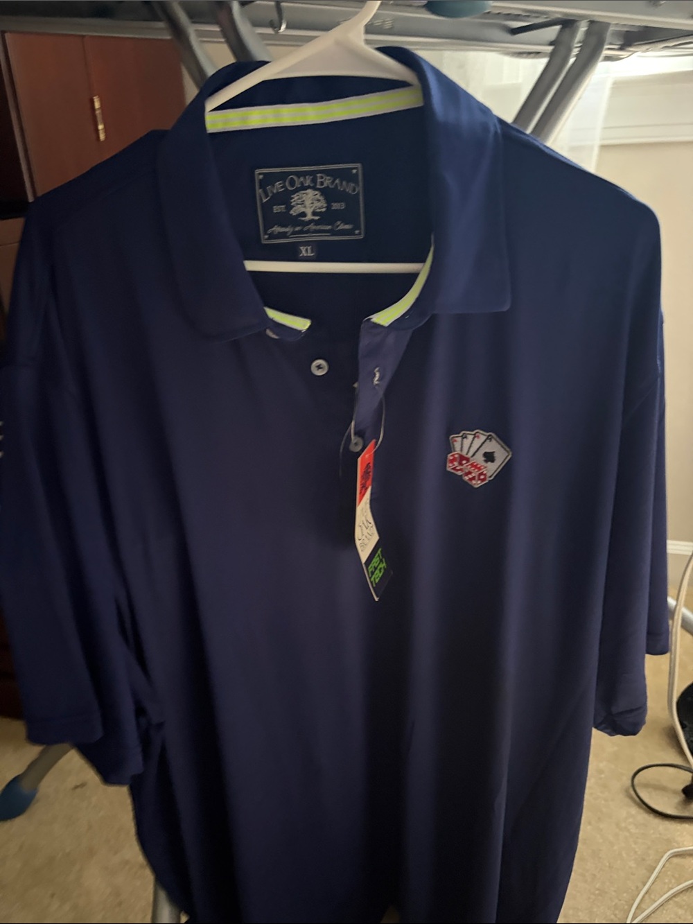 Live Oak Brand Fast Tech Polo Blue XL NWT